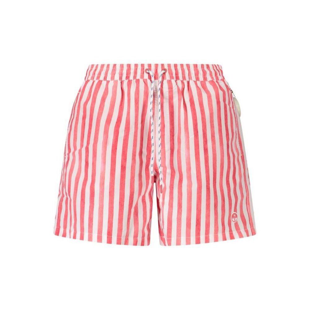 North Sails Striped Swim Trunks Men Red Swimwear